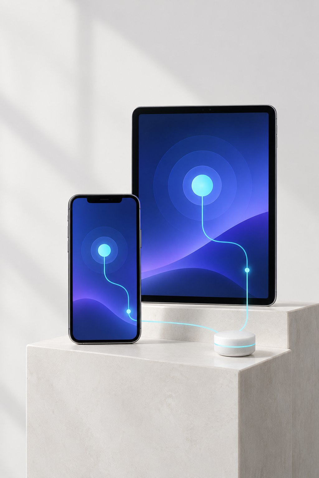 iPhone与平板上的网络客户端连接画面